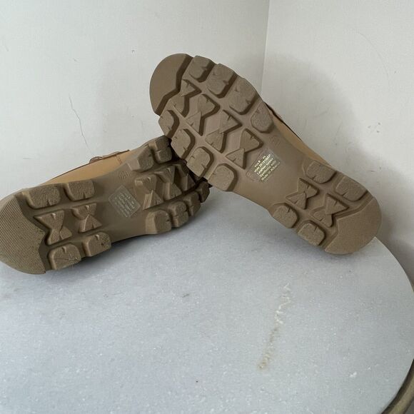 Gem’s Vera Pelle Chunky Lug Sole Tan Leather Shoes Wedge Loafers Women Sz 8 / 39 - Picture 10 of 11